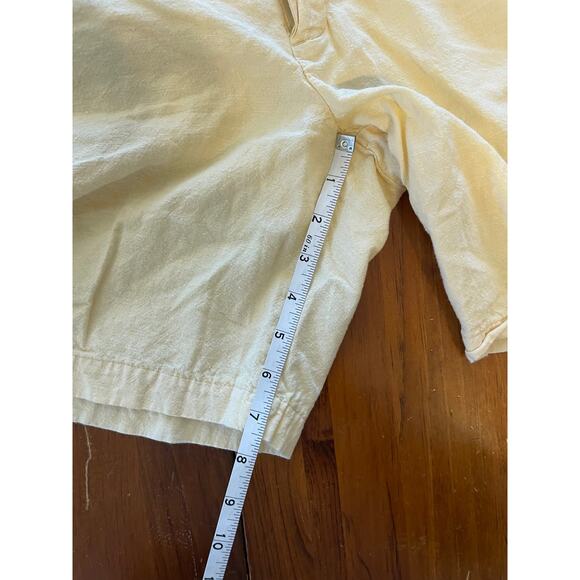 Banana Republic Emerson Women's Shorts, Linen/Cotton Blend Yellow, Size 32 - Picture 9 of 10